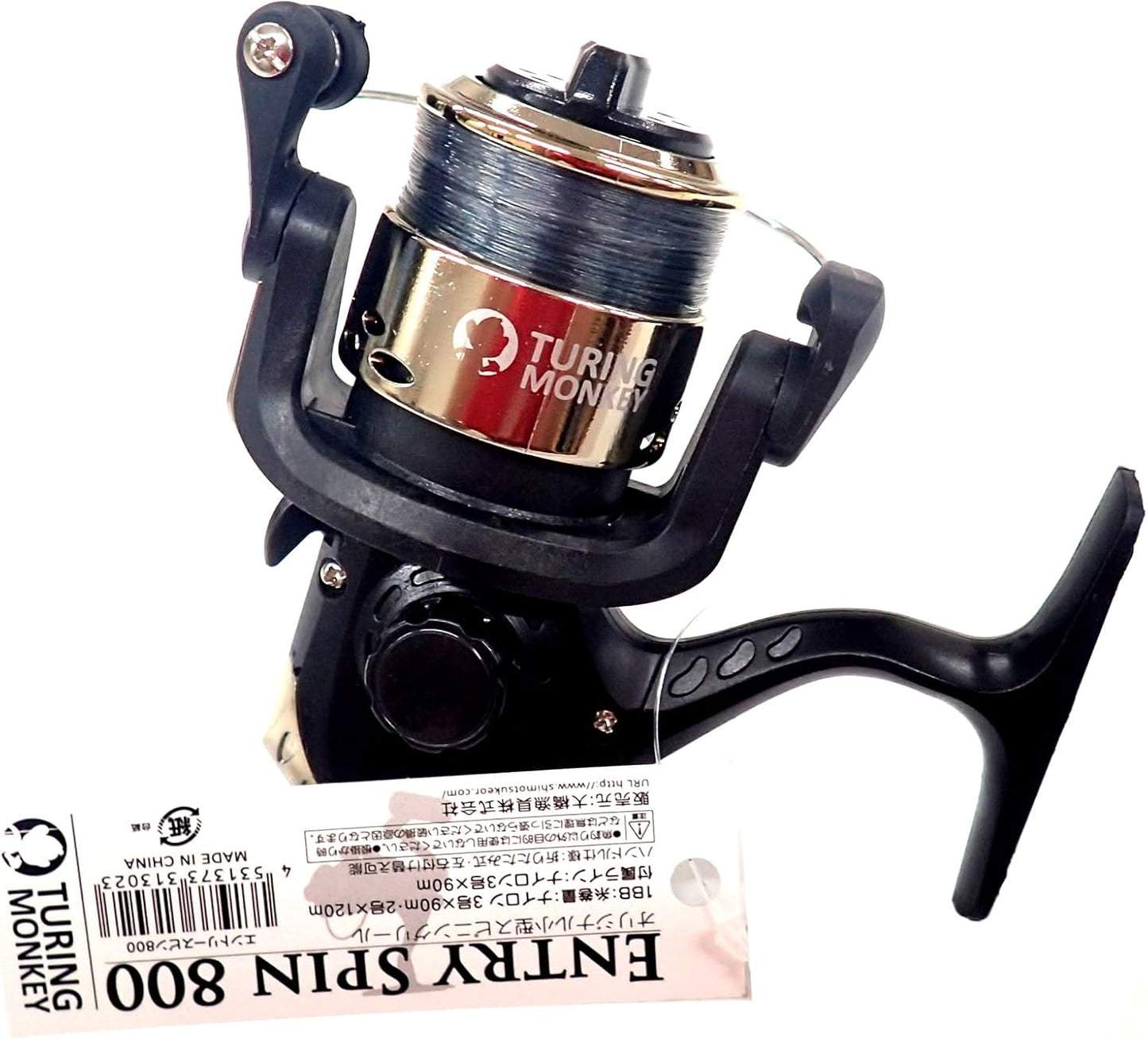 Turing Monkey(ツリングモンキー) ツリモン 糸付スピニングリール エントリースピン 800 ガンメタ