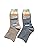 Men's Socks, Thin, Summer, Business Socks, Stylish, Rubber-free, Gray, Charcoal, Set of 2 Pairs