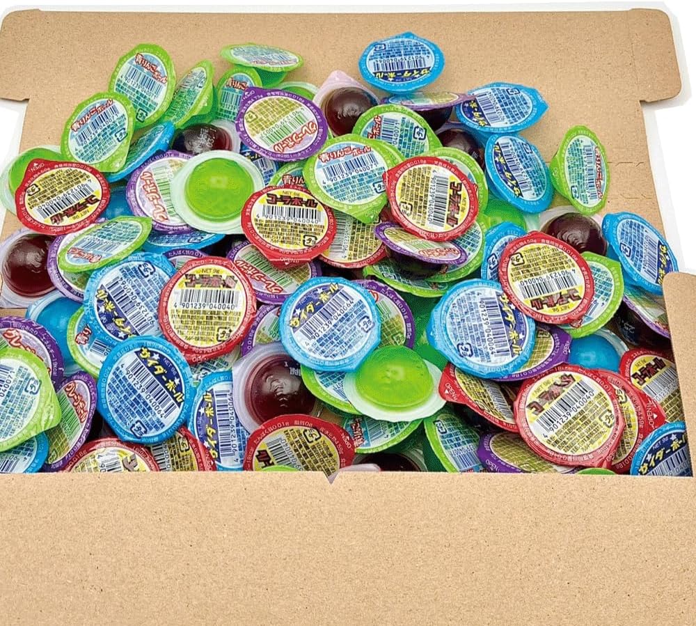 Eguchi Seika Ball Jelly, Jelly, Kohler, Cider, Green Apple, Grape, 2.2 lbs (1 kg), Assorted Dagashi, Large Capacity