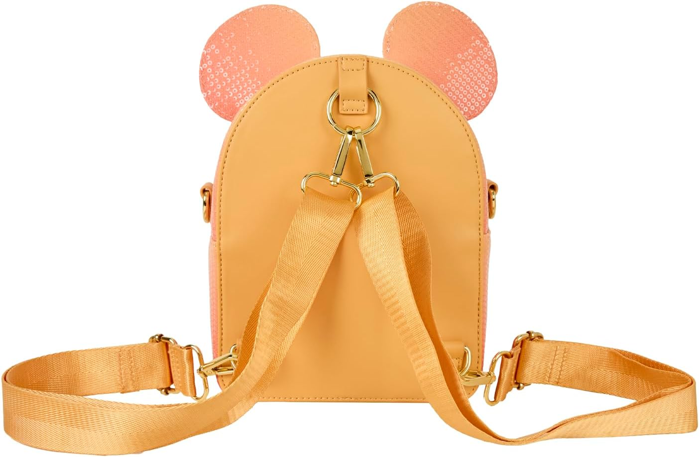 Mochila mini convertible con lentejuelas de glitter de Mickey Mouse de Loungefly y bolso cruzado