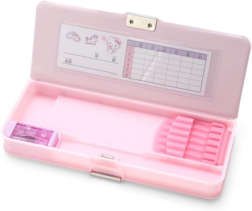 Sanrio 437204 Hello Kitty Pencil Case, Kids’ Stationery, Character Goods, Kitty-Chan, 8.7 x 3.5 x 1.1 inches (22.2 x 8.8 x 2.8 cm)