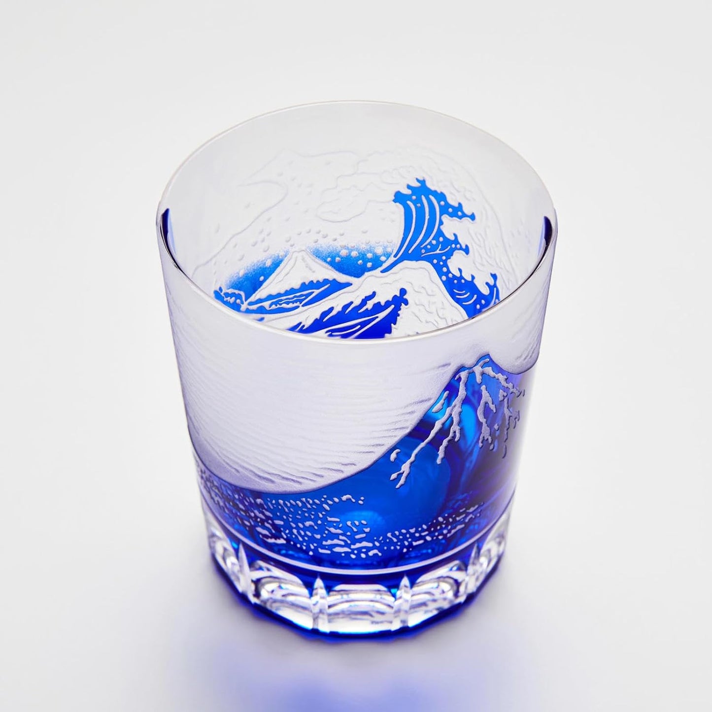 Mt. Fuji Rock Glass, Artisans, Handmade in Paulownia Box, Japanese Sake, Cold Liquor, Beer, Whiskey, Shochu, Stylish, Sake, Celebration, 6th Birthday, Wedding, Mother's Day, Father's Day, Gift, Popular Gift, 9.1 fl oz (260 cc), 2 Pieces, Red + Blue
