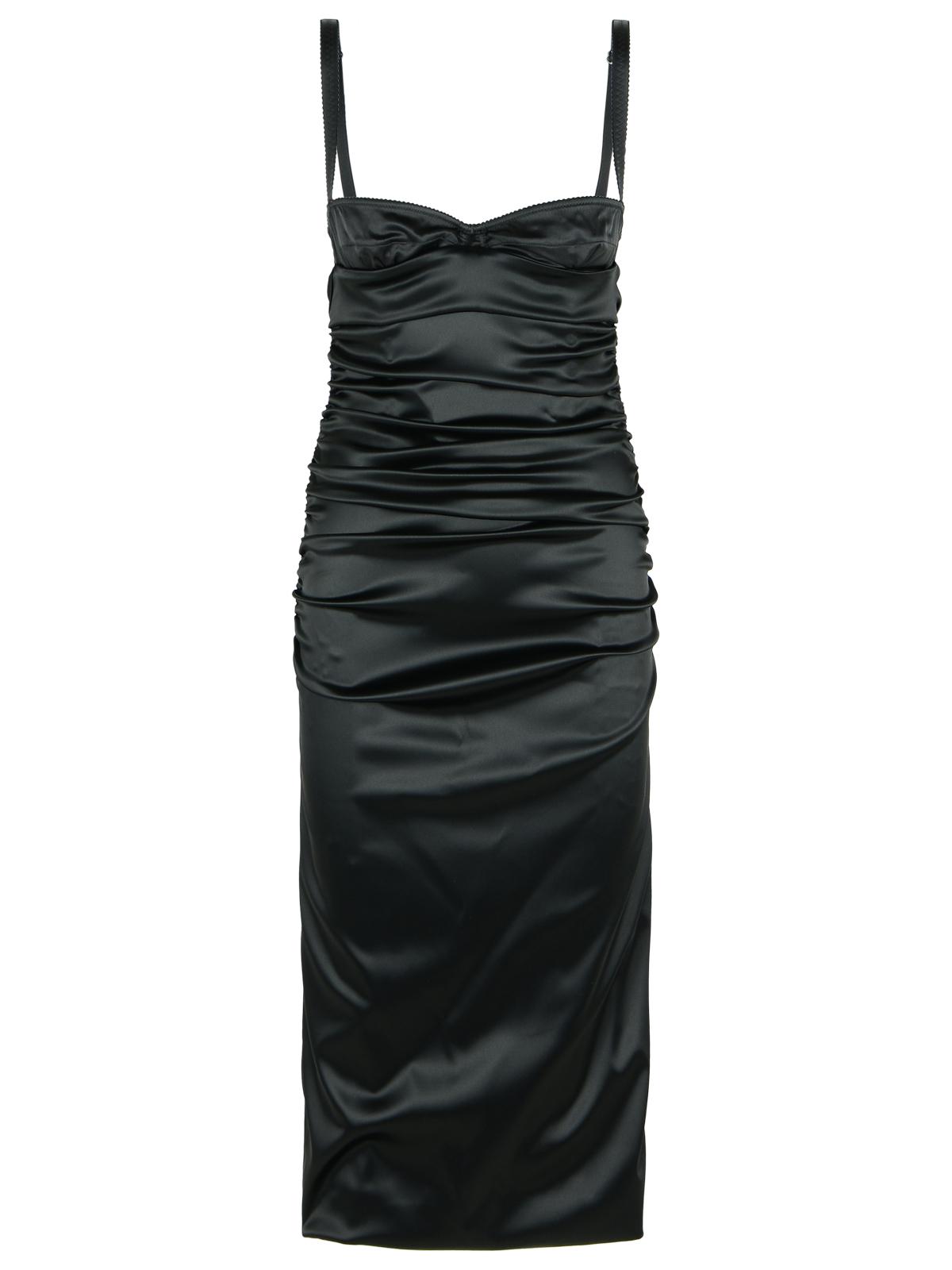 Dolce  Gabbana ドルチェ＆ガッバーナブラックシルクブレンドドレス - Image 3