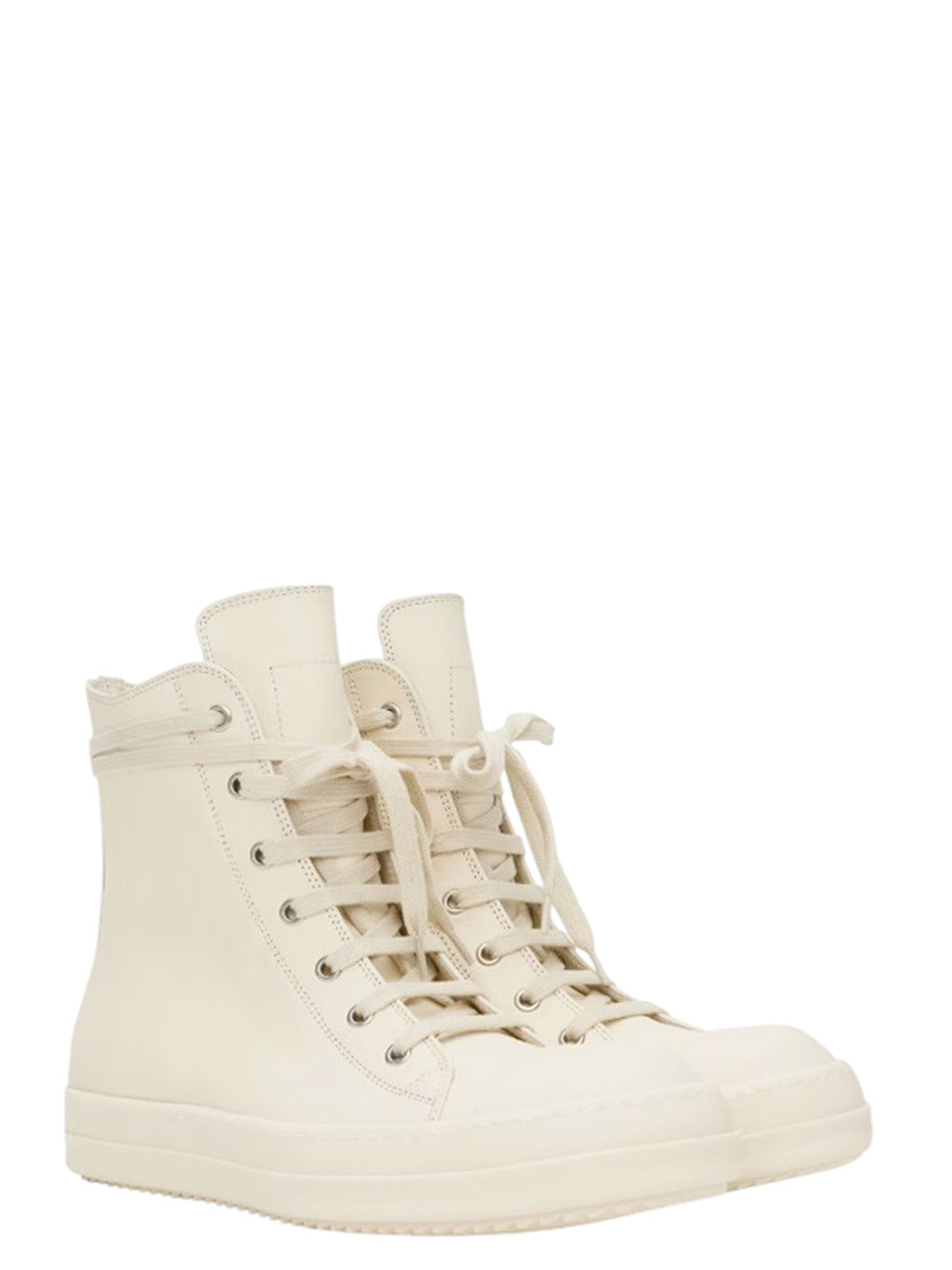 Rick リックオーウェンズリックオーウェンズホワイトハイトップスニーカーの女性 - Image 3