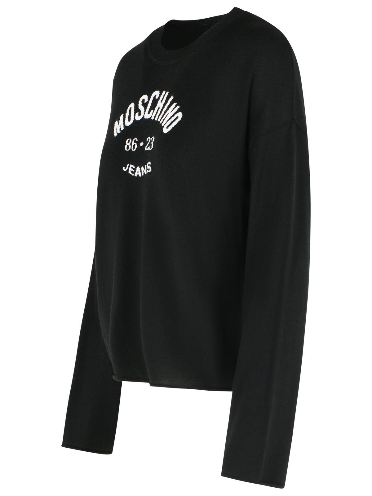 Moschino モスキーノジーンズブラックバージンウールセーター - Image 3