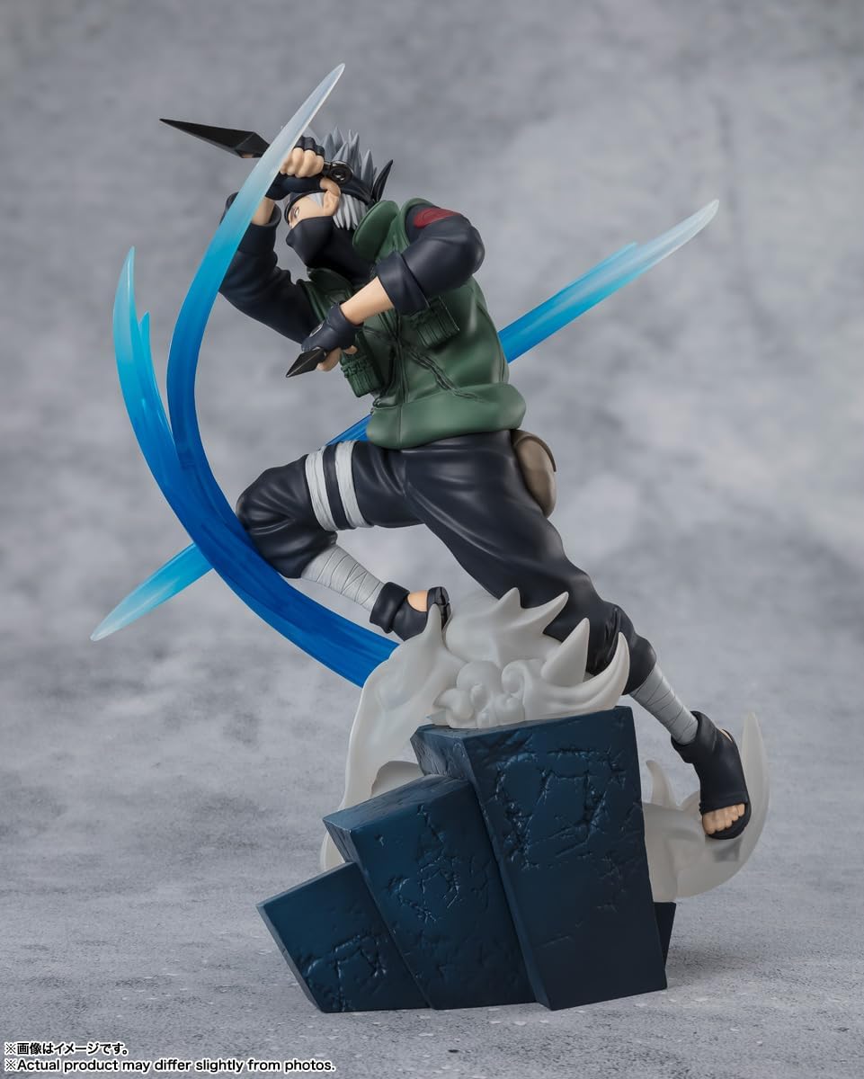 BANDAI SPIRITS Figuarts Zero Naruto Shippuden [Super Fierce Battle] Kakashi Hatake - Determination with a Former Friend - Approx. 7.9 inches (200 mm), PVC & ABS Pre-painted Complete Figure