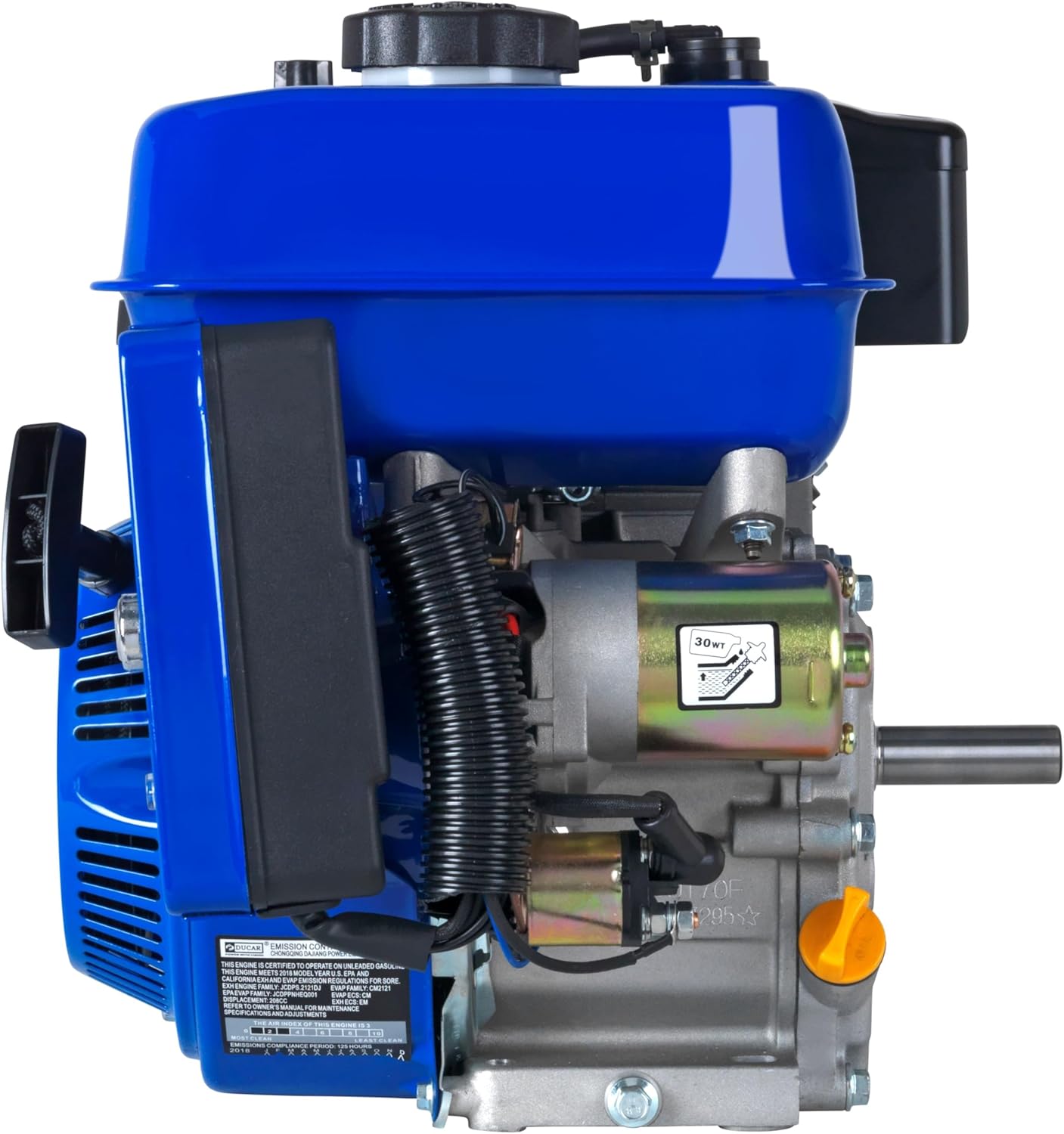 DuroMax XP7HPE 208cc Electric Start Gas Operated 50-State Approved Multi-Purpose Engine Blue