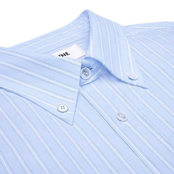 CELINE Relaxed shirt in striped cotton poplin - Image 3