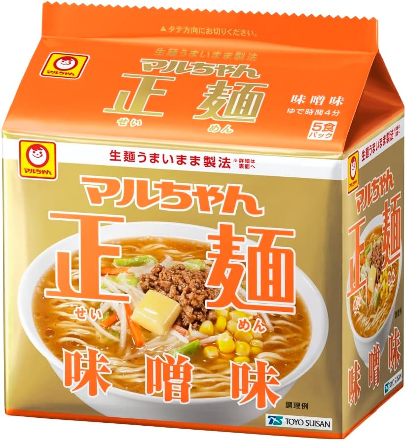 Maruchan Seomen Noodles 5 Pack Set (Soy Sauce, Miso, Salt, Pork Bone, Pork Bone Soy Sauce, Japanese Style Soy Sauce, Yakisoba), 7 Bags Each