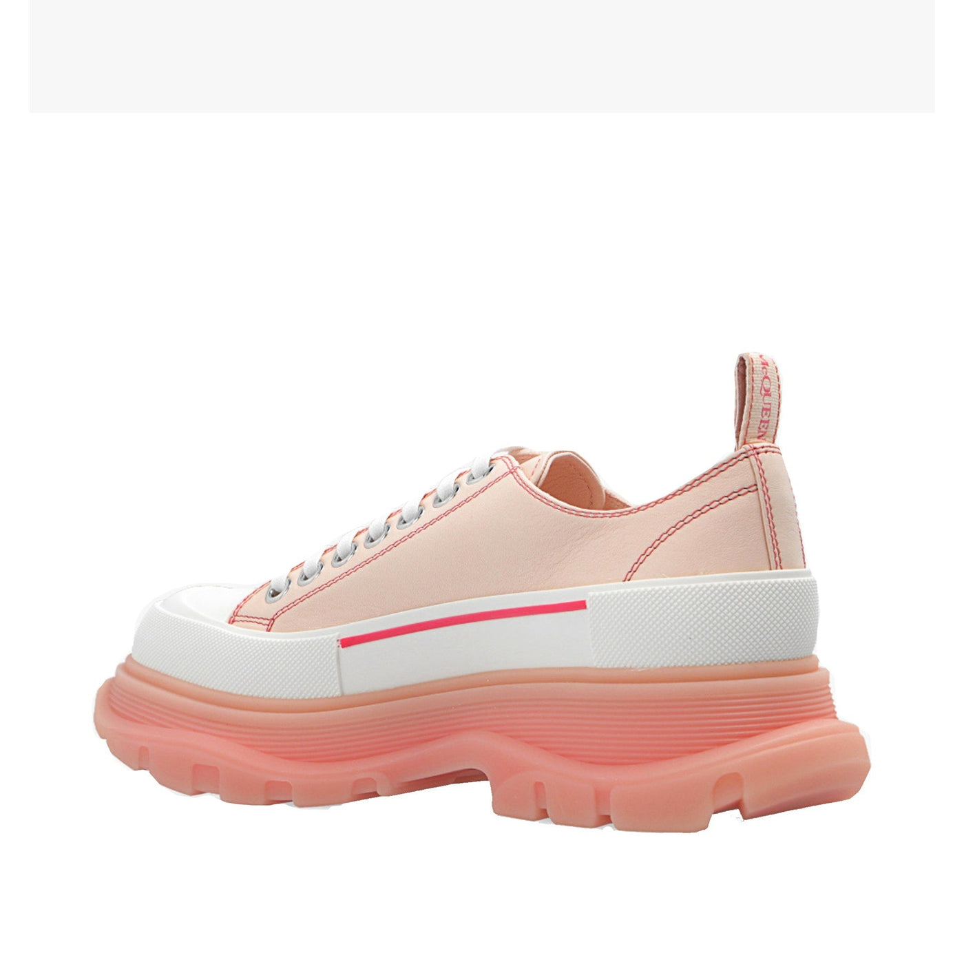 Alexander Mcqueen アレクサンダーマックイーントレッドスリックレザースニーカー - Image 3