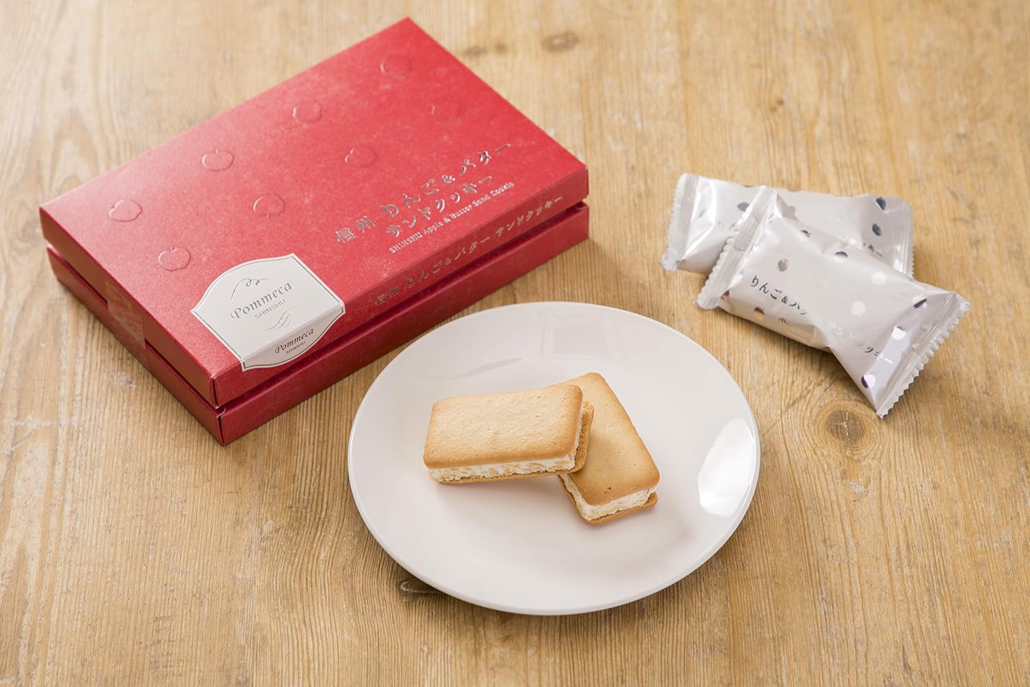 Mebukido Shinshu Apple Butter Sandwich Cookies 6pcs x 2 Boxes