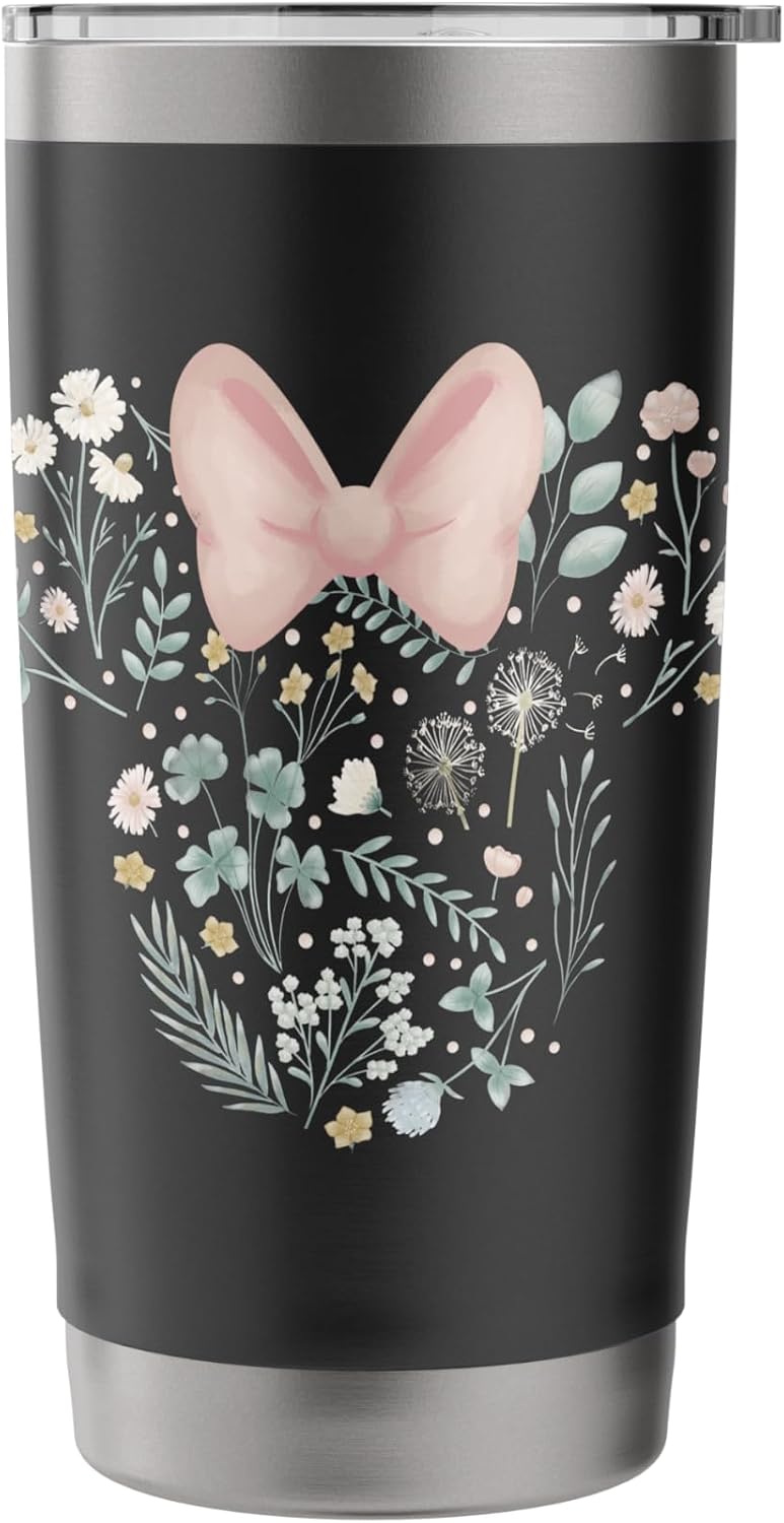 Disney Minnie Mouse Icon Spring Flowers - Vaso aislado de acero inoxidable