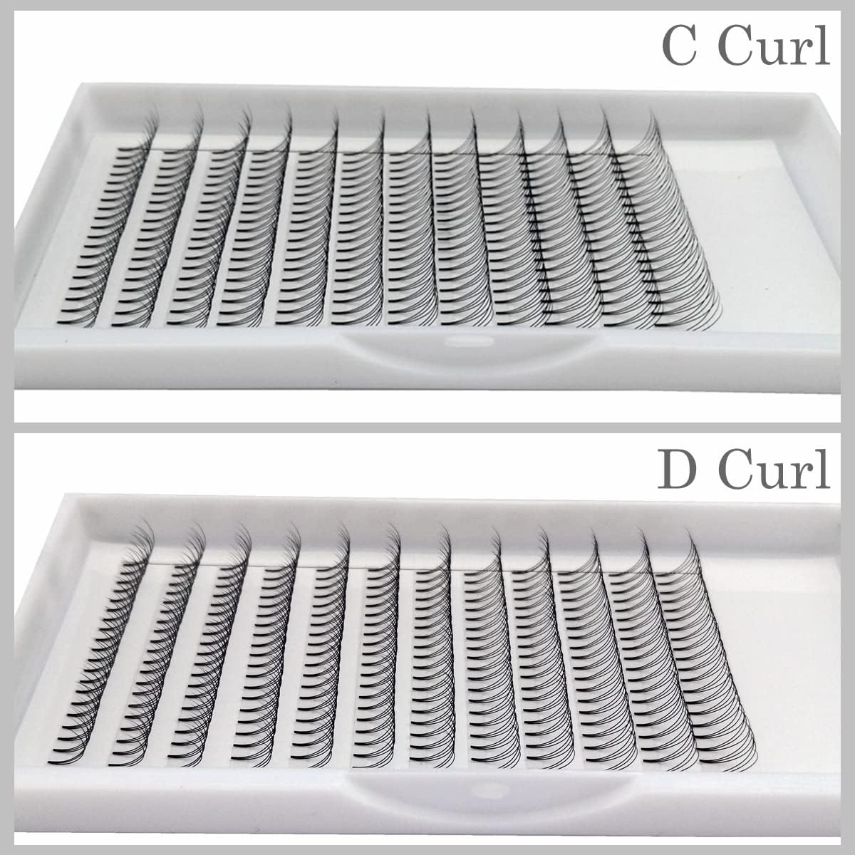 3 Box Eyelash Extensions, 3D Volume, C/D Curl, Thickness 0.04 inches (0.10 mm), Matsueku False Eyelashes, Natural, Popular, 3D Premade Fans Short Stem Eyelashes (D-0.04, 0.43, 0.4, 0.43, 0.5, 0.5,