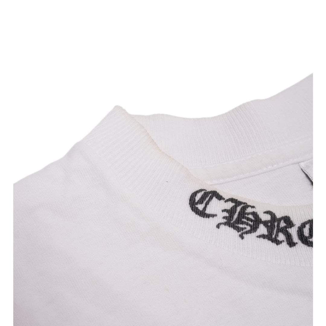 CHROME HEARTS 'WHITE' VINTAGE HORSESHOE/NECK LOGO TEE