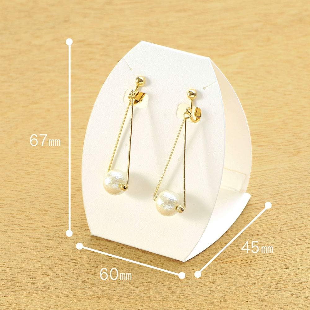 Daishiya D124 Egg-shaped Mount 3-Way Earrings, For Necklaces (Matte Paper, 15 Sheets)