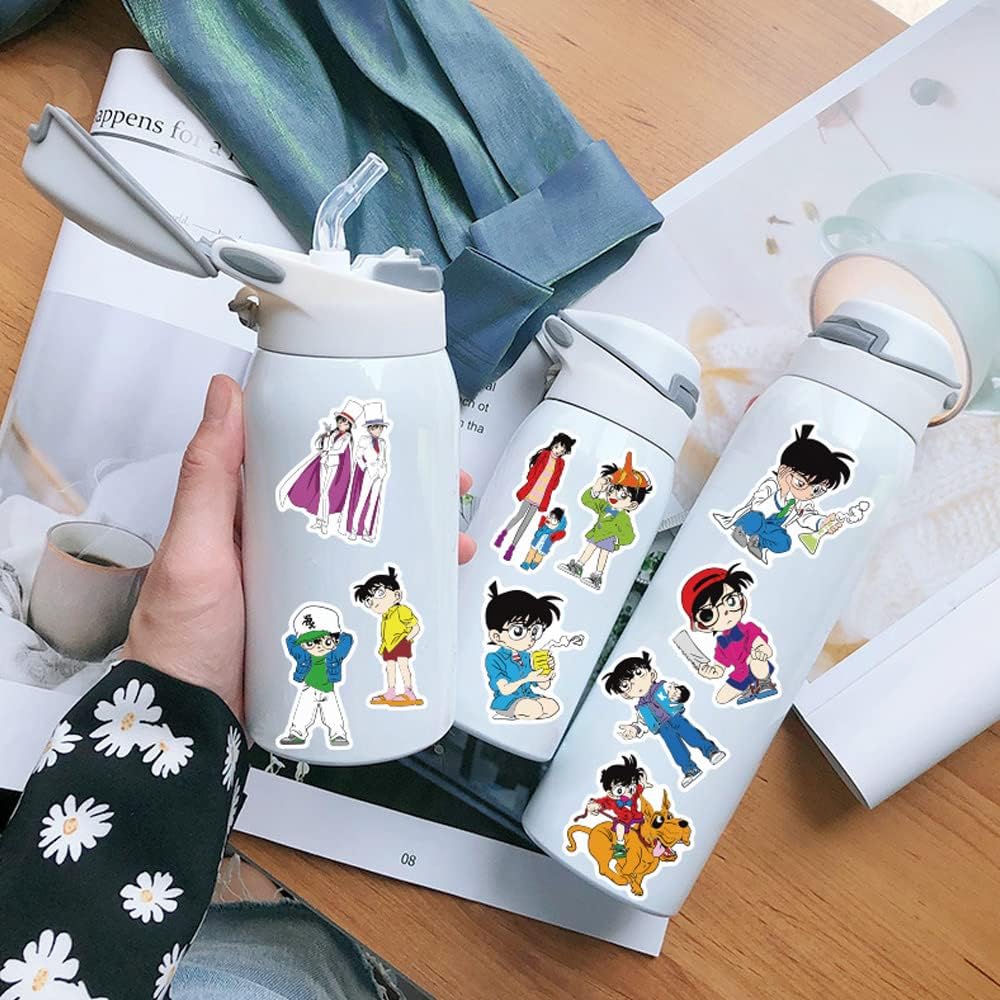 AAGWW 50 Pcs Detective Conan Anime Stickers Waterproof Stickers Cute Graffiti DIY Cover
