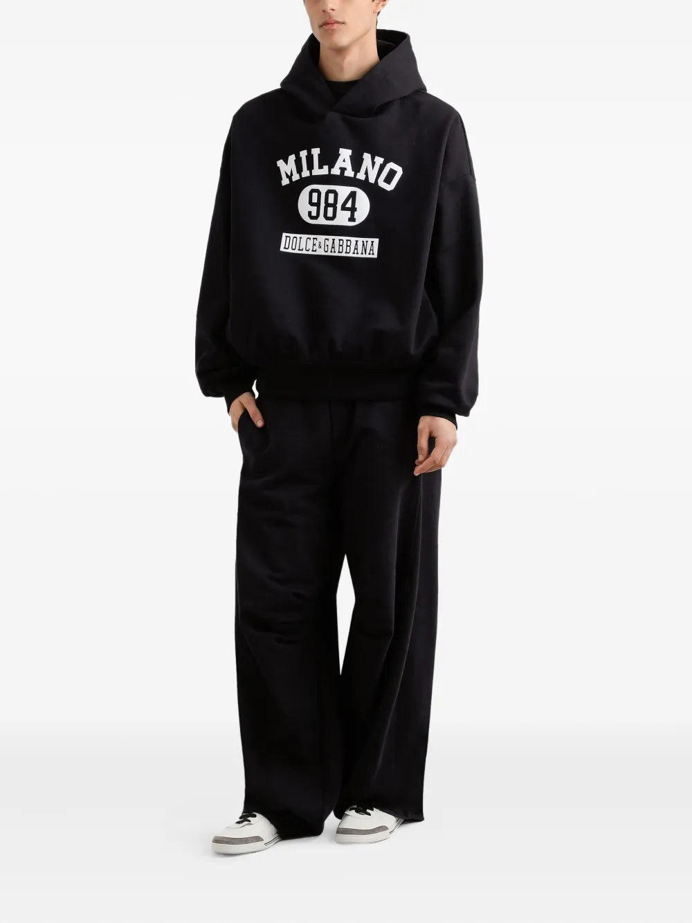 Dolce ドルチェとガッバーナは長袖のパーカーを印刷しました - Image 3