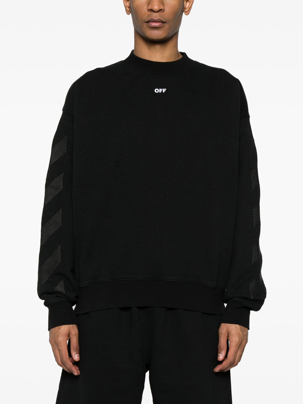 Off Off White Diagonal Striped Sweatshirt - Image 3