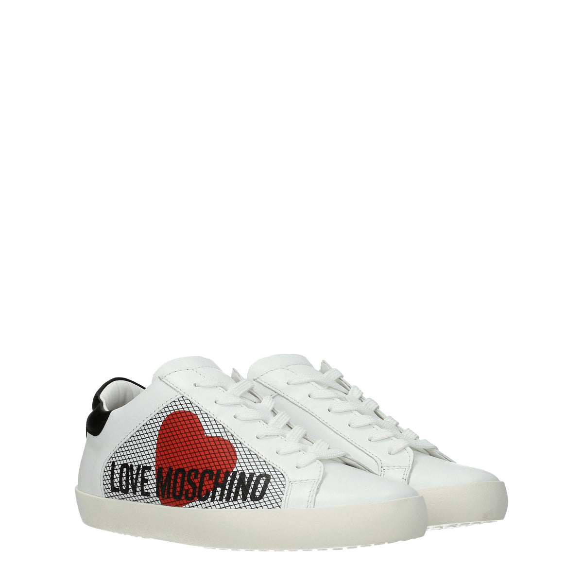Moschino モスキーノスニーカーの女性レザーホワイトが大好きです - Image 3