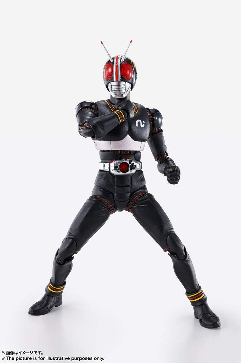 Tamashi Nations S.H. Figuarts (True Bone Carving Manufacturing Method), Kamen Rider Black, Approx. 5.9 inches (150 mm), ABS & PVC Pre-painted Action Figure