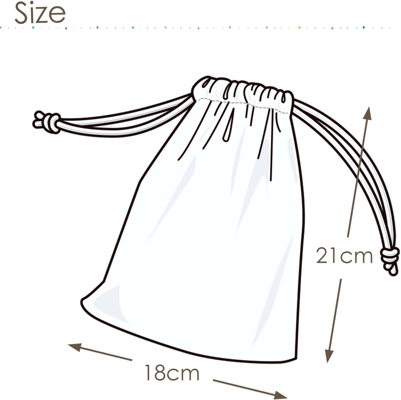 J's Planning Sanrio Drawstring Bag, Kuromi Trend, H8.3 x W7.1 inches (21 x 18 cm) FRK958