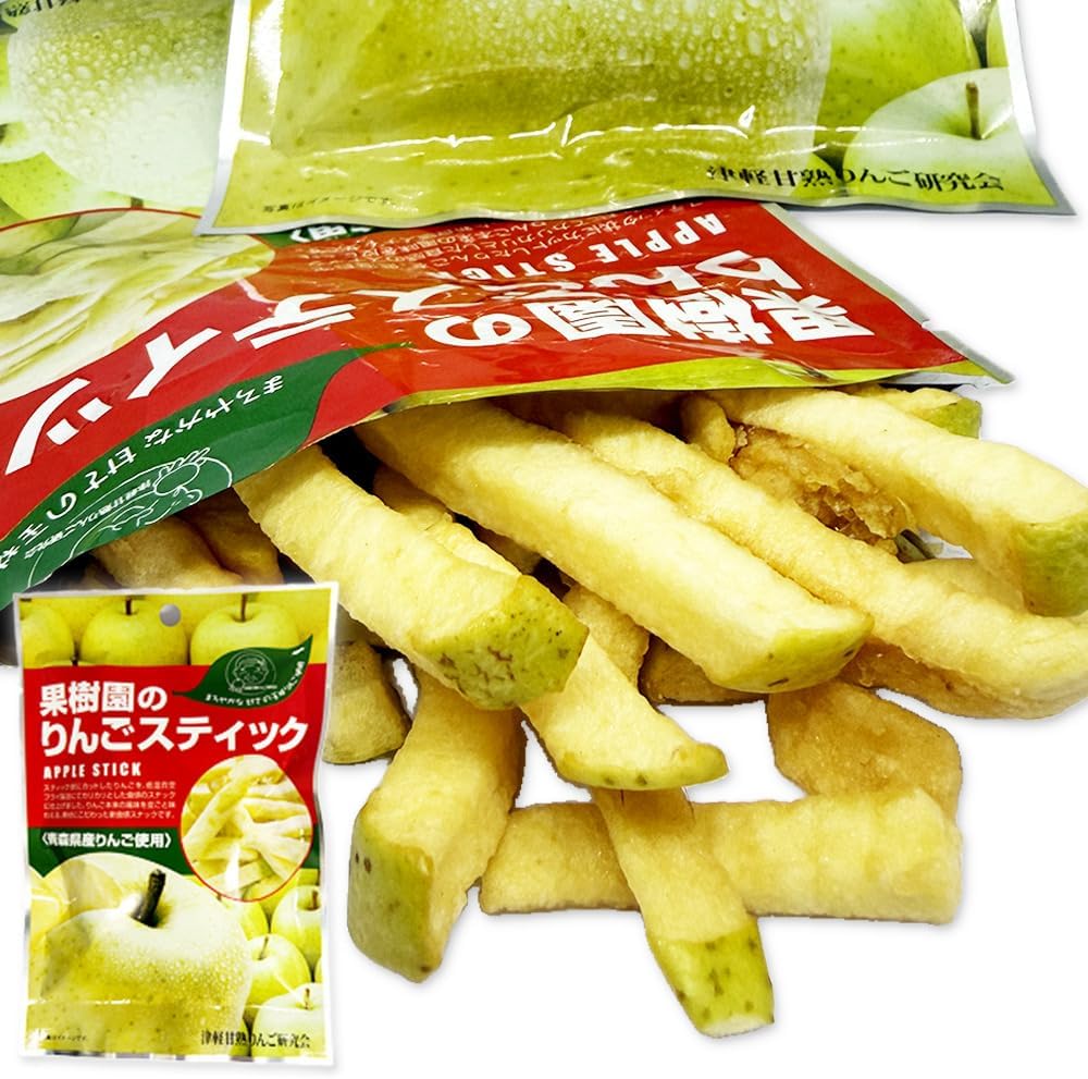 Orchardine (8 Bags) BY3 Apple Sticks, 7.8 oz (20 g) x 8, Aomori, Orenin, Sweets, Snacks, Low Calories, Low Temperature Vacuum Fry Method, Mail Bin YP