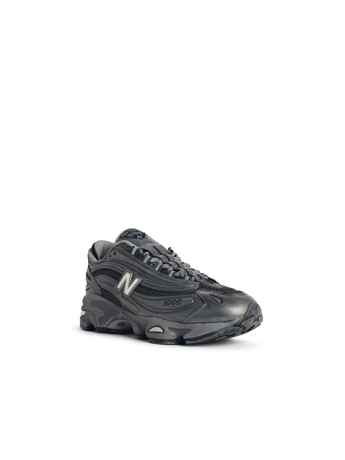 Designer Brand ニューバランス '1000'グレーファブリックブレンドスニーカー - Image 3