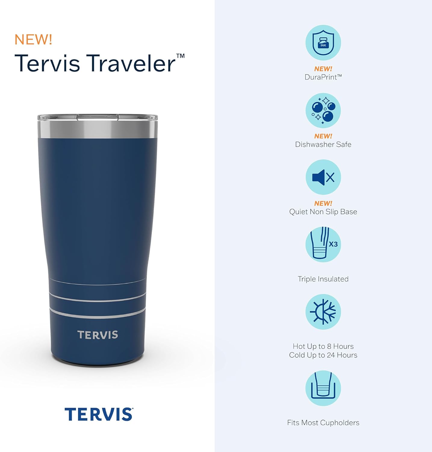 Tervis Traveler - Vaso aislado de triple pared de Disney Minnie Mouse Neo chino floral y vaso de viaje mantiene las bebidas frías y calientes, 20 onzas, acero inoxidable