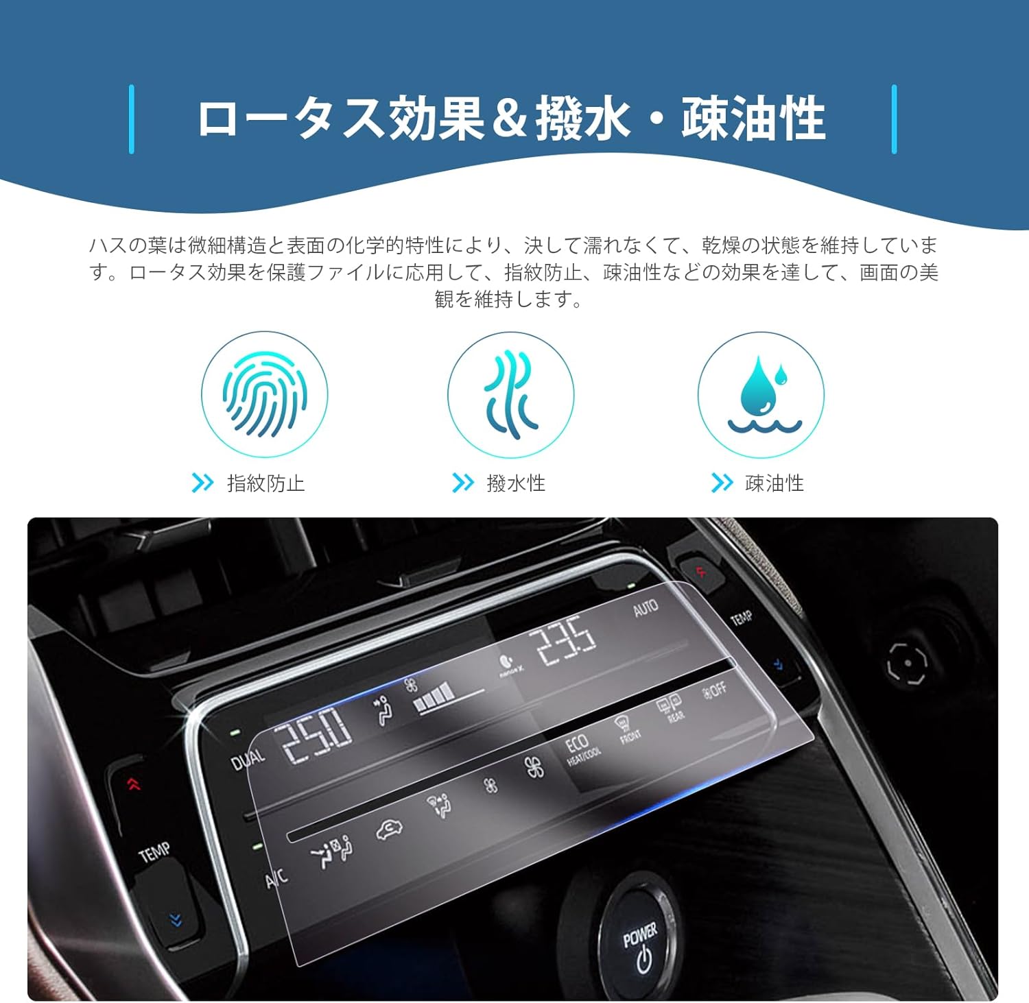 [GAFAT] Toyota Harrier 80 Series, 4th Generation, Improved in 2022, Harrier Film, Air Conditioner Scream, Harrier 80 Series, Accessories, Center Air Conditioner Panel, Car LCD Protective Film, Toray