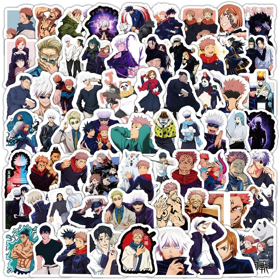 100 Pieces Magical Warfare Gojo Sticker Collection Sticker Set, Anime, Manga, Cute, Notebook, Children's Stickers, Waterproof PVC Stickers, Character Goods, Surroundings, Popular, Pictures, Gift, DIY