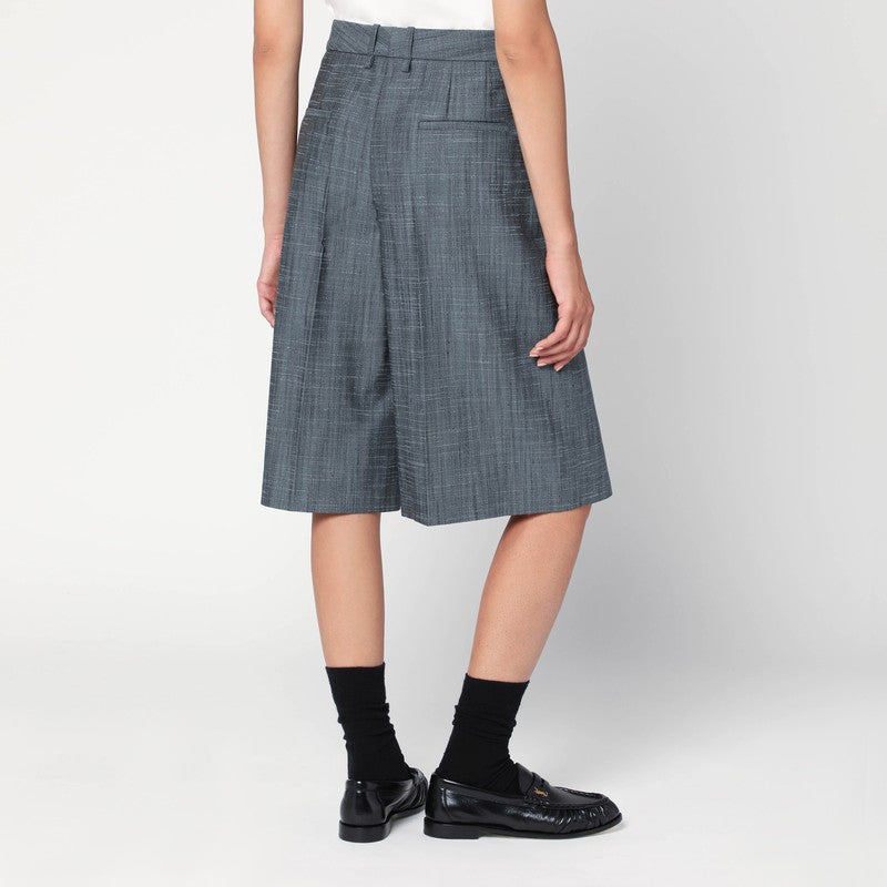 Jil Jil Sander Bermuda In Lana Dark Sky - Image 3