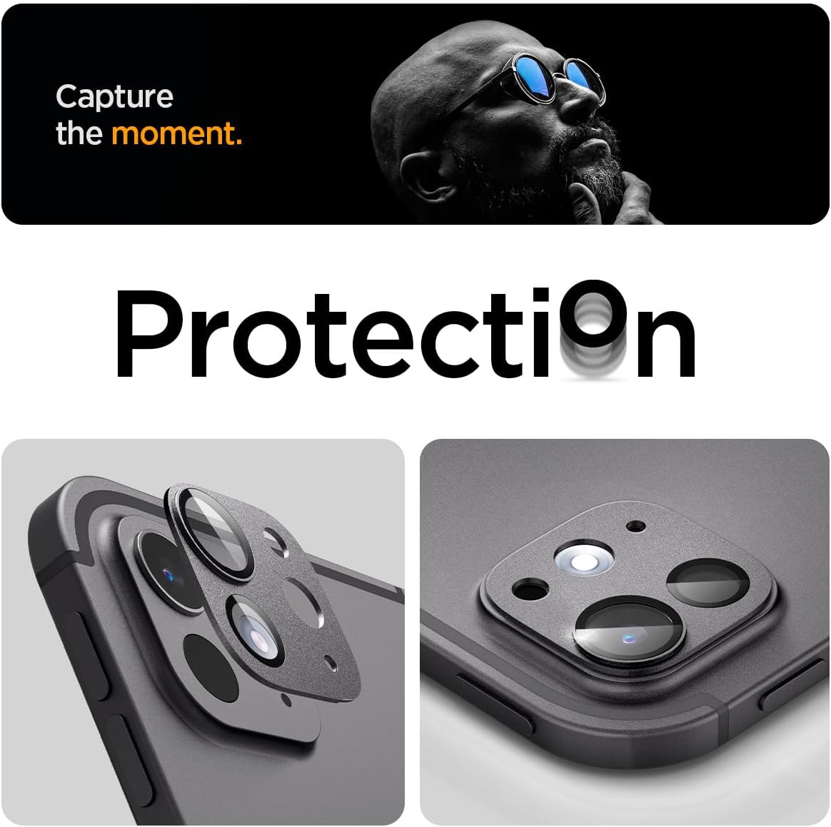Spigen iPad Pro 13" Film for iPad Pro 11" Film for iPad Pro 13 2024 iPad Pro 11 2024 Camera Lens Protective Film Space Black 1 Pack