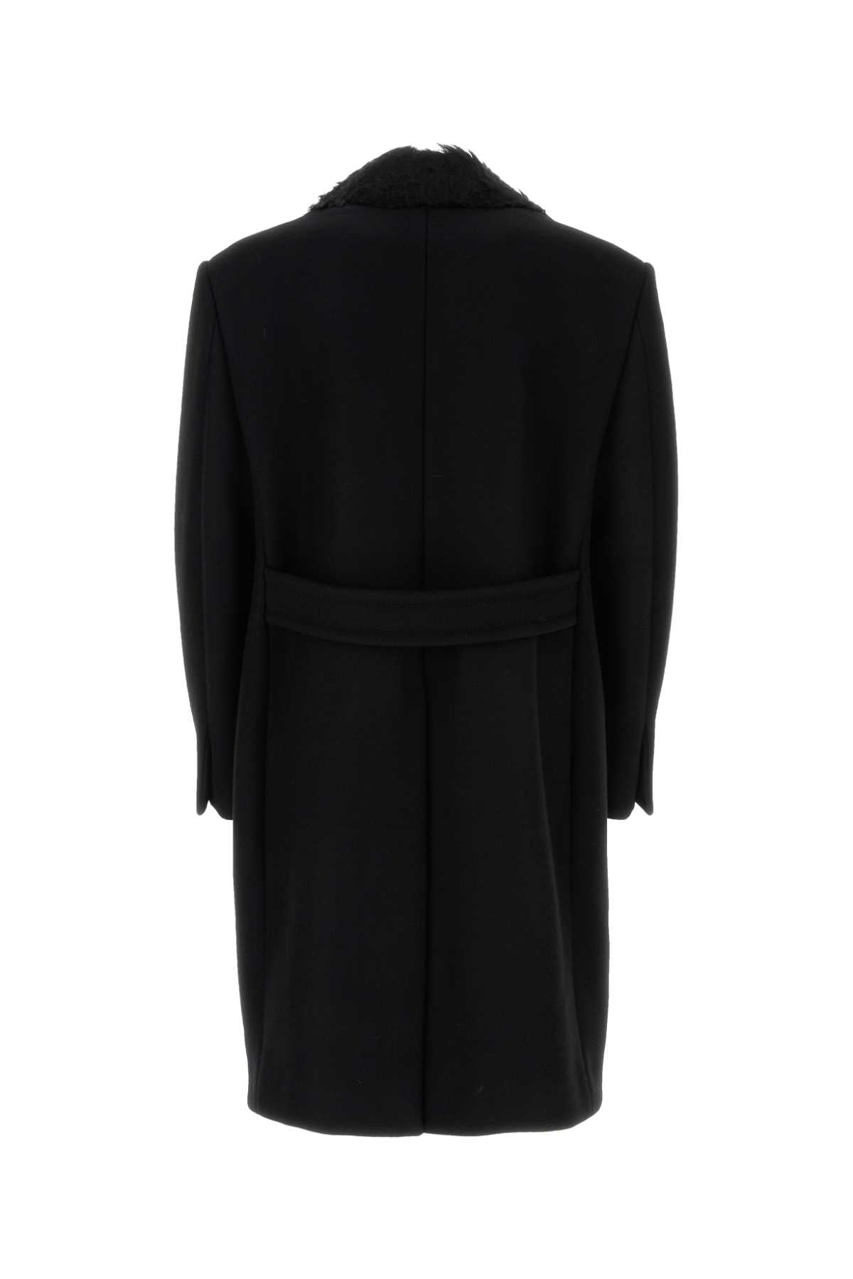 Lanvin ランバンブラックウールブレンドコート - Image 3