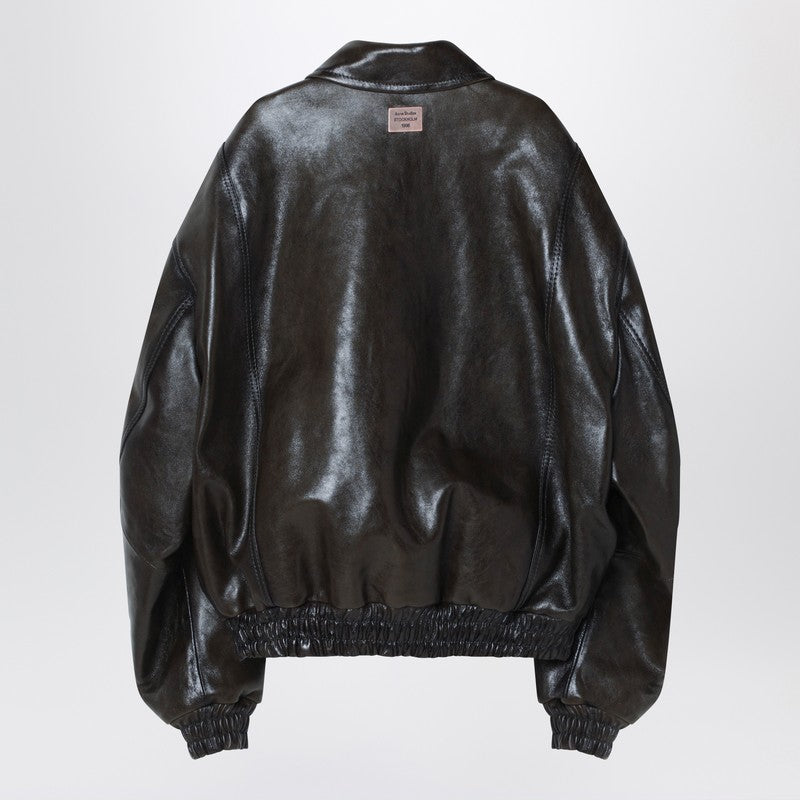 Acne Acne Studios レザー ボンバー ジャケット - Image 3