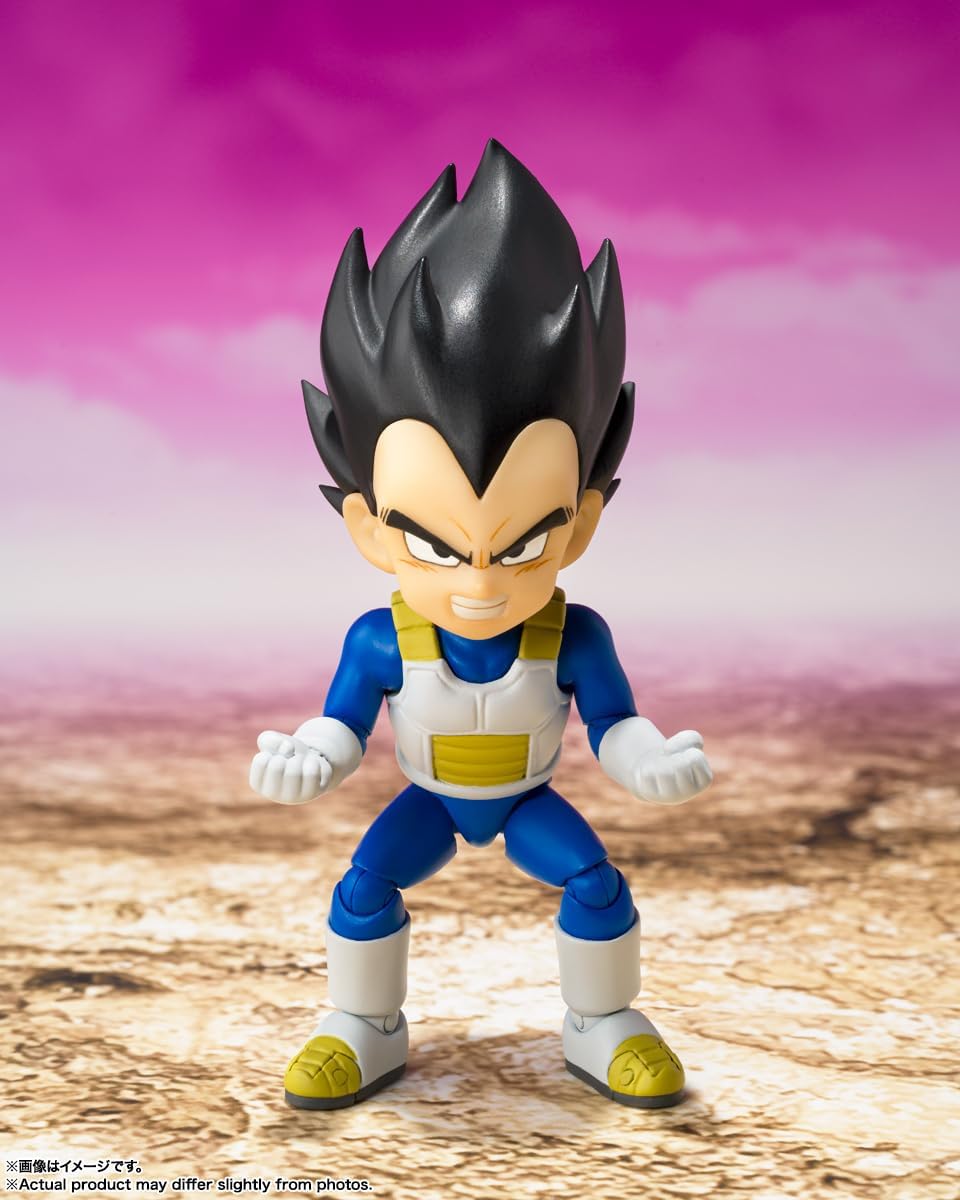 BANDAI SPIRITS S.H. Figuarts Dragon Ball DAIMA Vegeta (Mini) Approx. 2.8 inches (70 mm), PVC & ABC, Pre-painted Action Figure