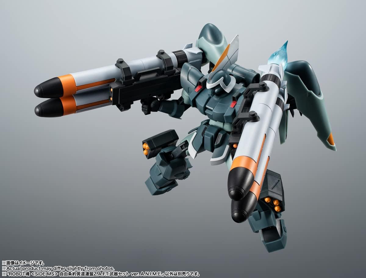 TAMASHII NATIONS ROBOT SPIRITS Mobile Suit Gundam SEED Freedom Alliance Z.A.F.T. Weapon Set Ver. A.N.I.M.E. Approx. 5.1 in (130 mm), Made of ABS & PVC, Pre-painted Articulated Action Figure