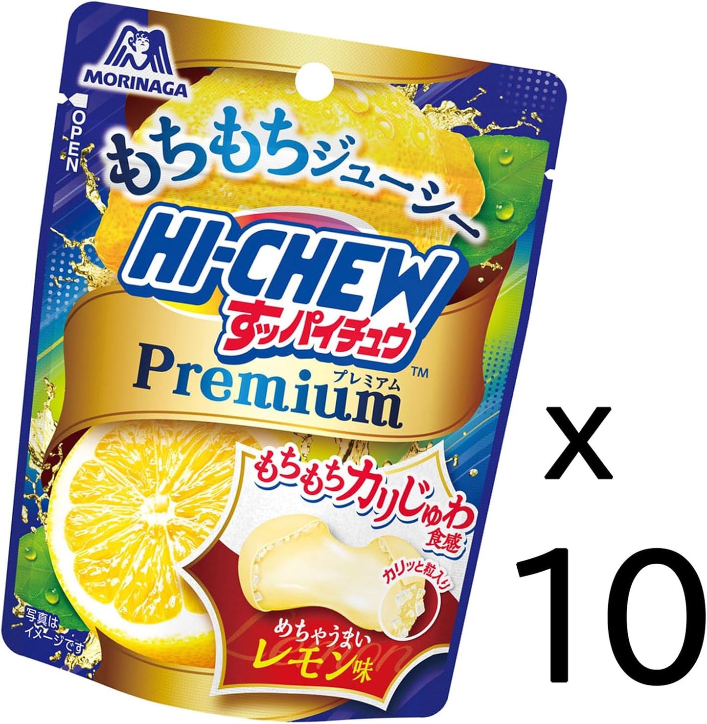 Morinaga Seika Supai Chu Premium Lemon 1.1 oz (32 g) x 10 Bags