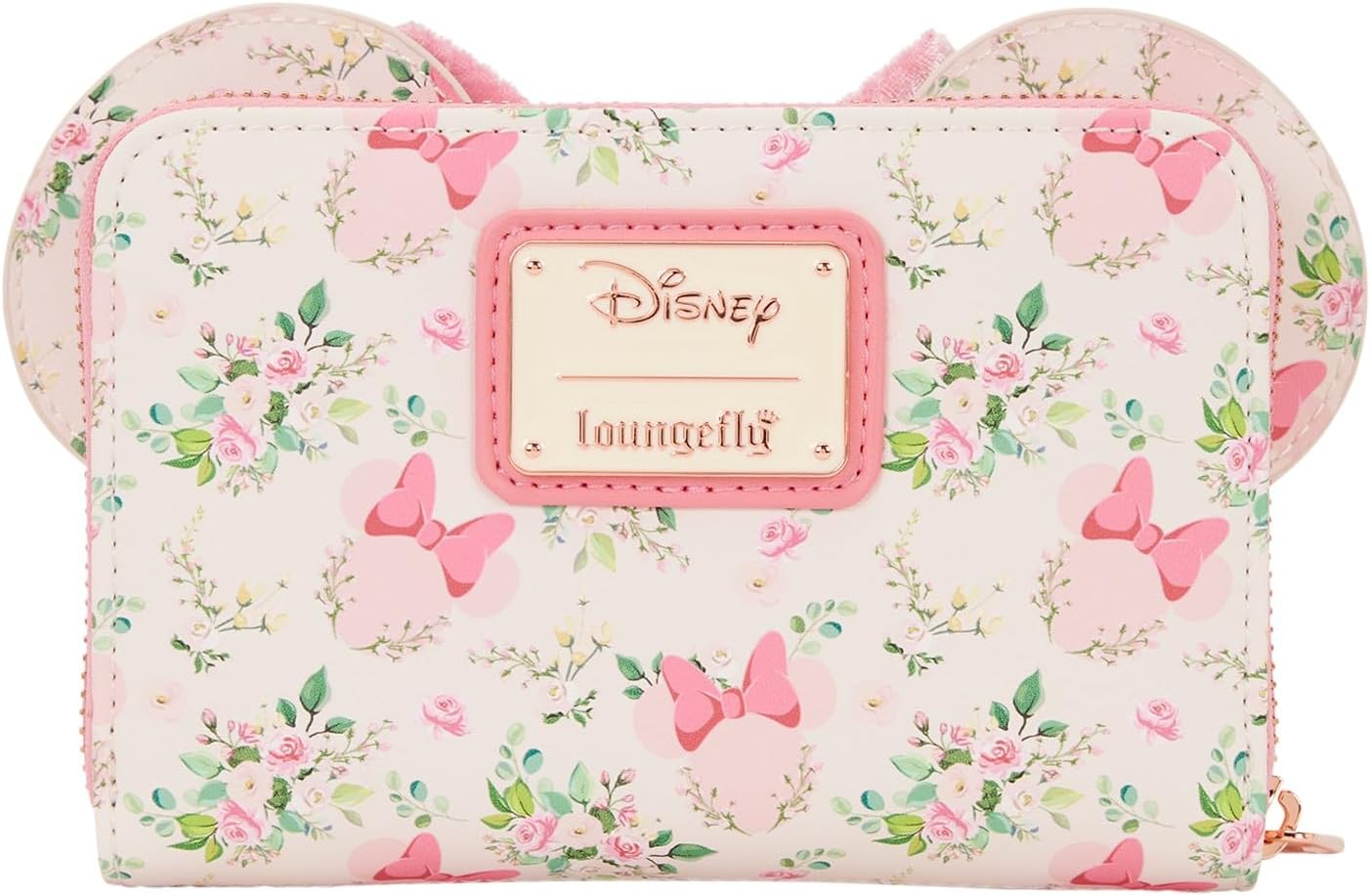 Loungefly Cartera Floral de Minnie Mouse con Cremallera Alrededor