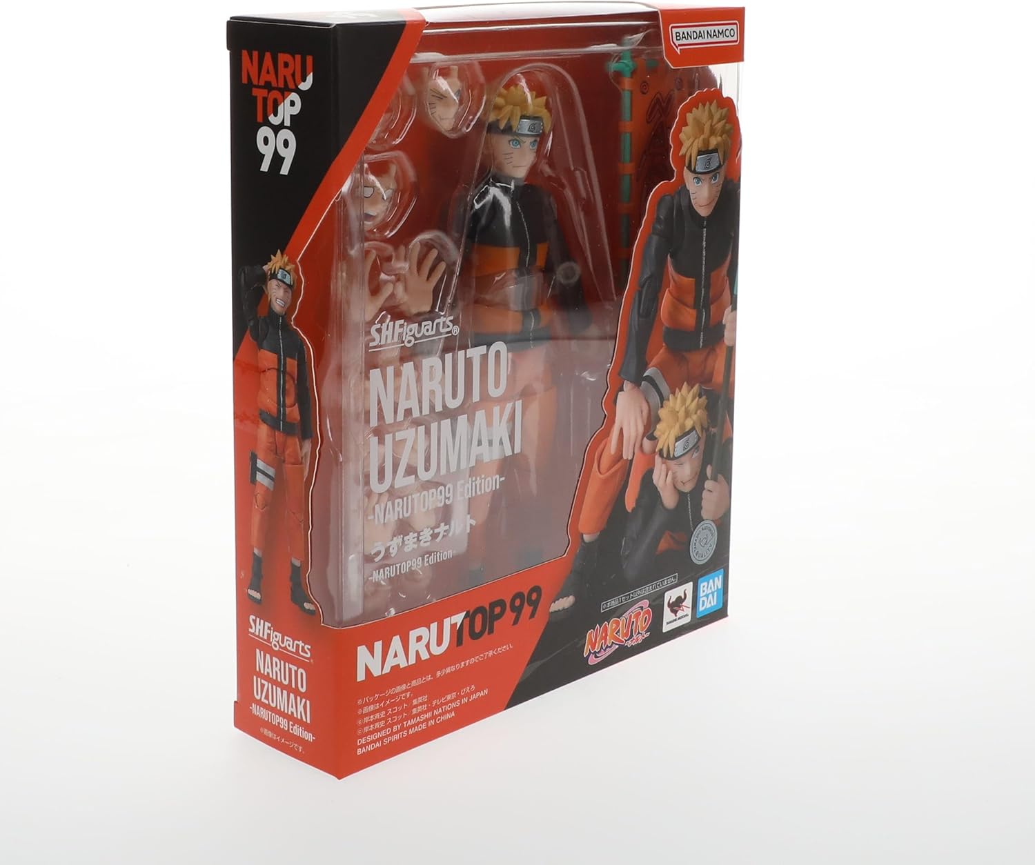 S.H. Figuarts Naruto Uzumaki Naruto Naruto Edition, Approx. 5.7 inches (145 mm), PVC & ABS Pre-painted Action Figure