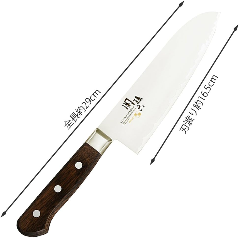 Kai Corporation AE5151 Santoku Knife, Seki Sonroku Aotou 6.5 inches (165 mm), Made in Japan