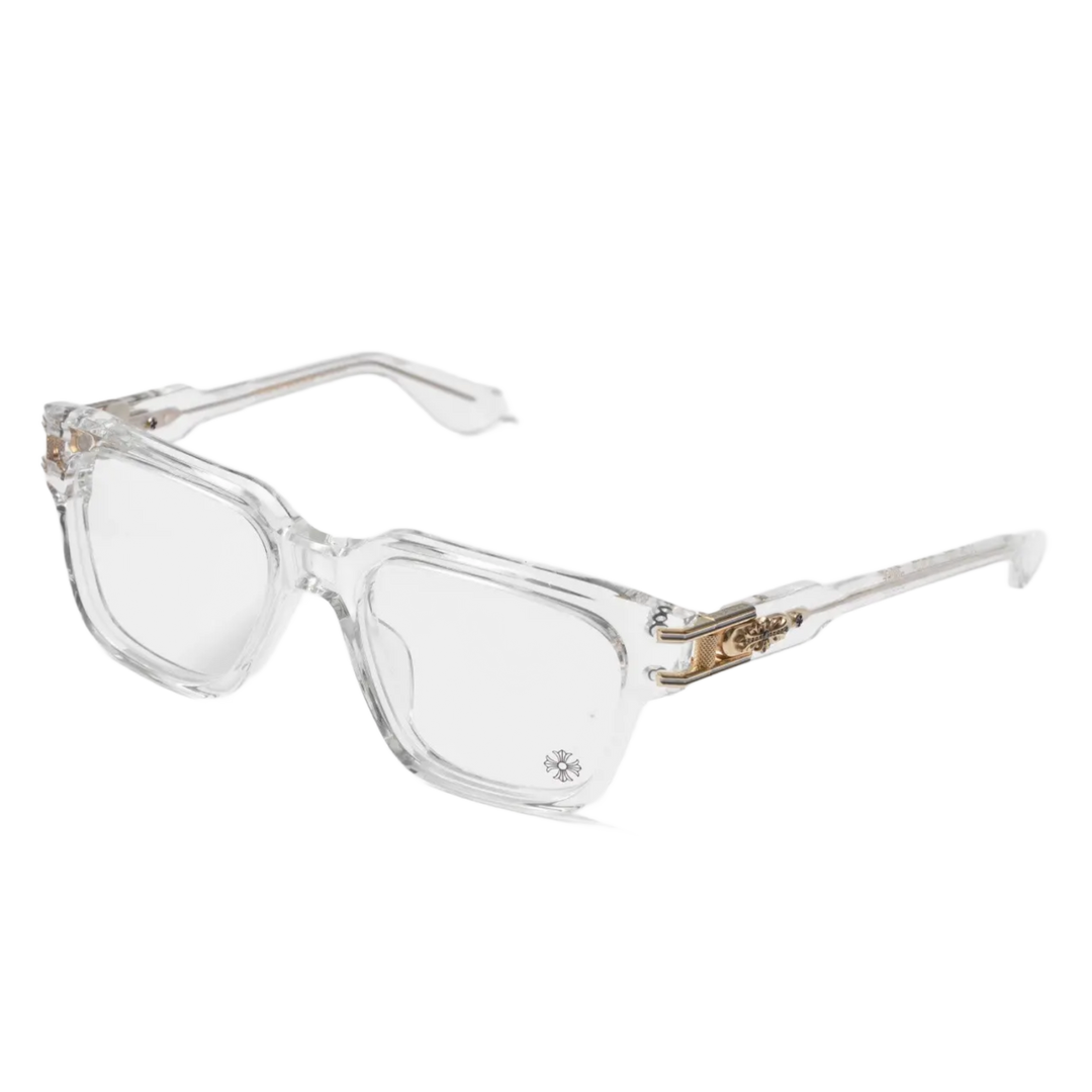 CHROME HEARTS 'BULGE' CRYSTAL/GOLD GLASSES