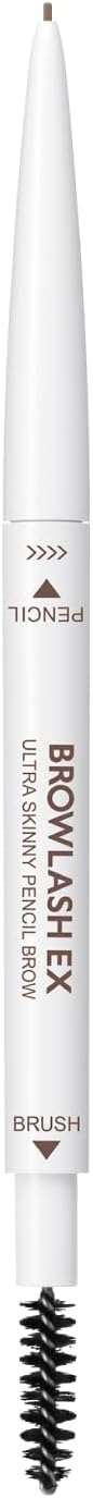 BROWLASH EX Ultra Skinny Pencil Brow N 01 Ash Brown 0.02g Eyebrow Pencil with Brush Fine Point Hairy Draw Waterproof