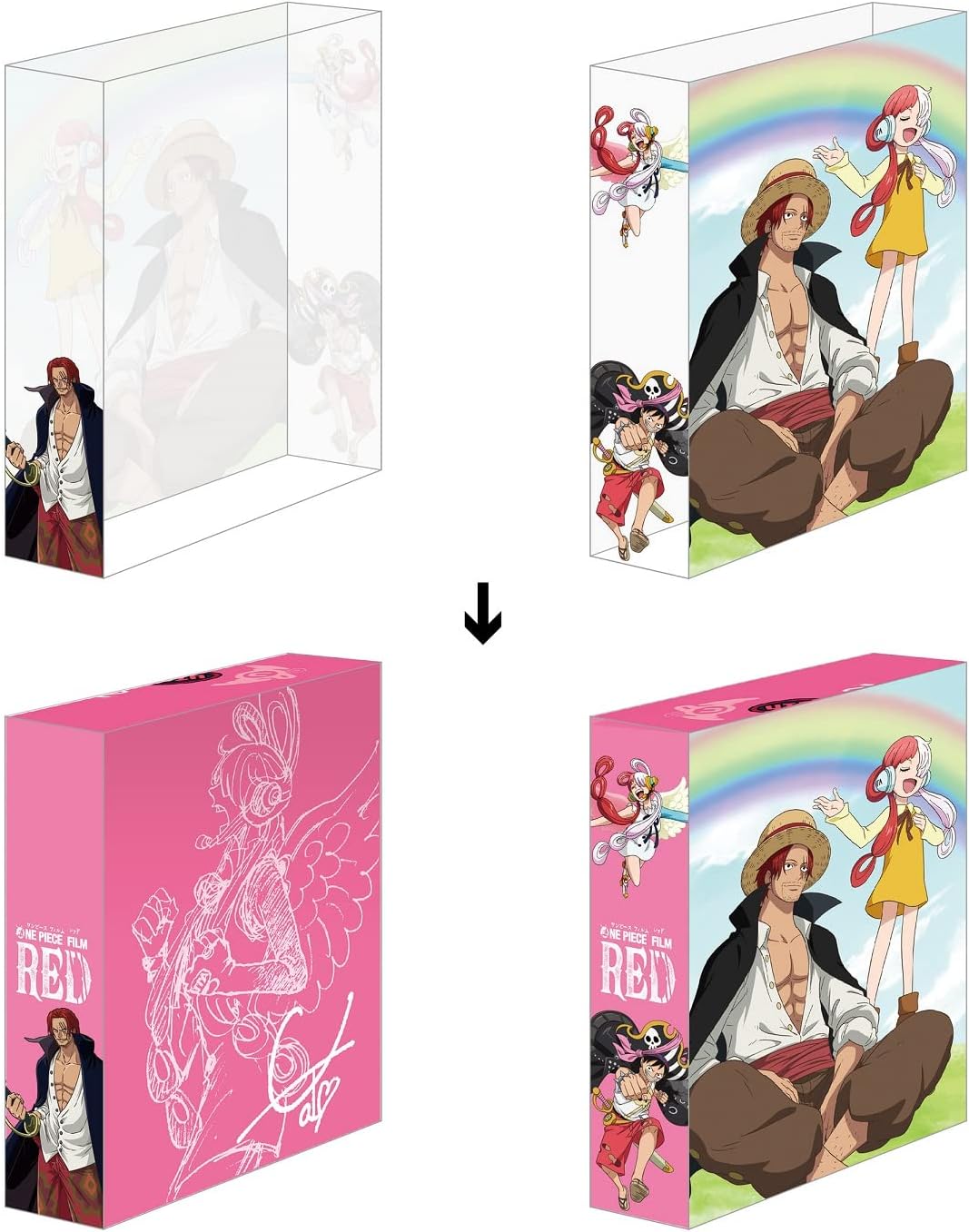 【限定】「ONE PIECE FILM RED リミテッド・エディション 」(Amazon限定：描き下ろしクリアスリーブ"ウタ・シャンクス")+メーカー特典”ウタ"クリアカード [Blu-ray]