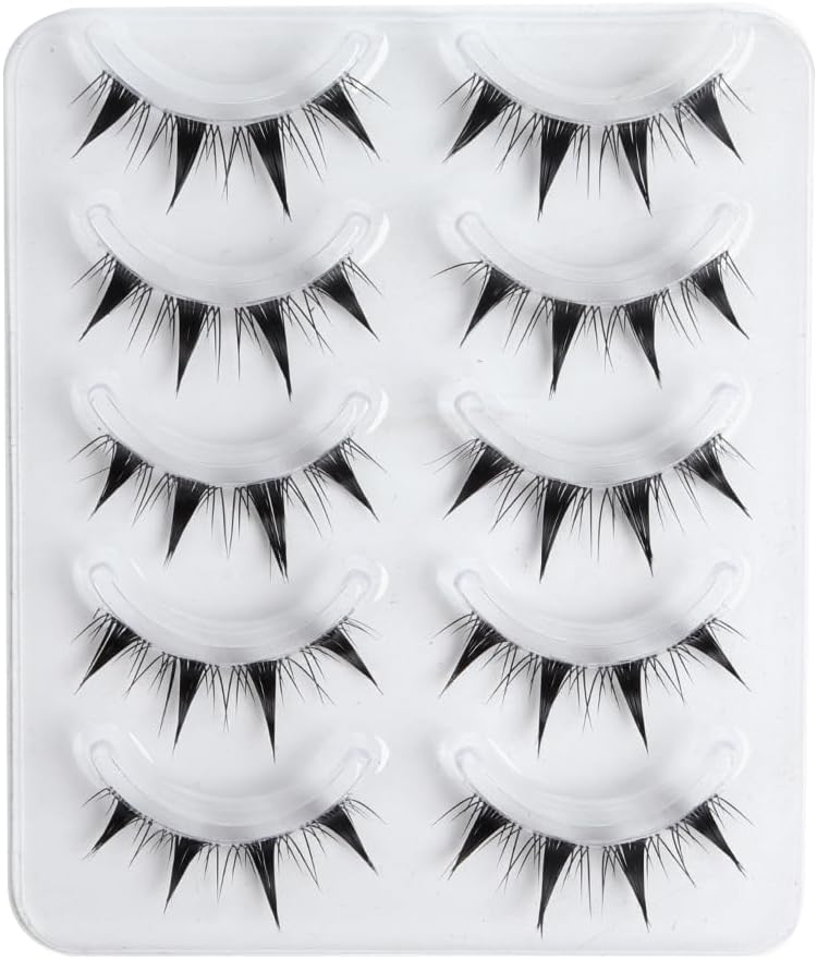 False Eyelashes, Bulk Lashes, Top Eyelashes, Cosplay Makeup, Short, Popular, Handmade False Eyelashes, Actress Eyelashes, 5 Pairs (TQ01)