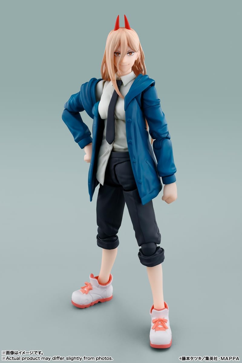 BANDAI SPIRITS S.H. Figuarts Chainsaw Man Power, Approx. 5.7 inches (145 mm), PVC & ABS, Pre-painted Action Figure