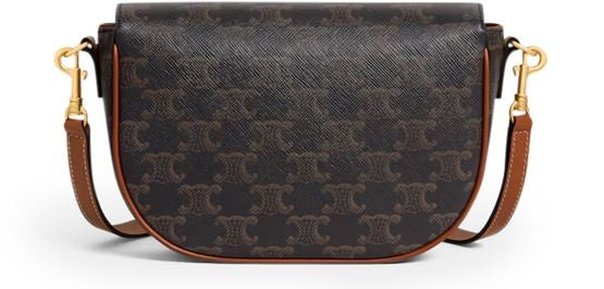 CELINE Folco shoulder bag in Triomphe canvas and calfskin - Image 3