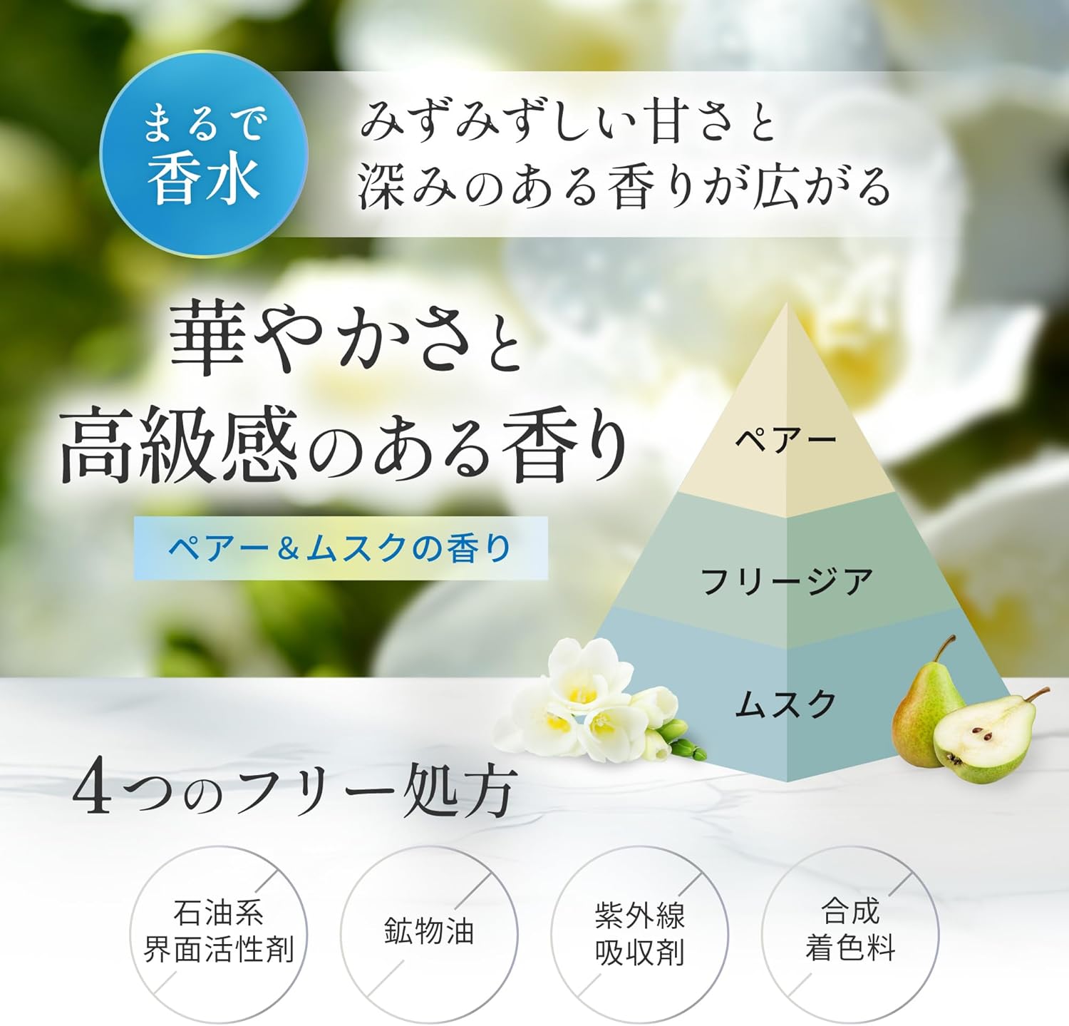 hiritu Balance Repair Hair Oil, Smooth, Swell Hair Repairing Ingredient, Cuticle Care Ingredient, Heat Care Ingredient, Pear & Musk Scent