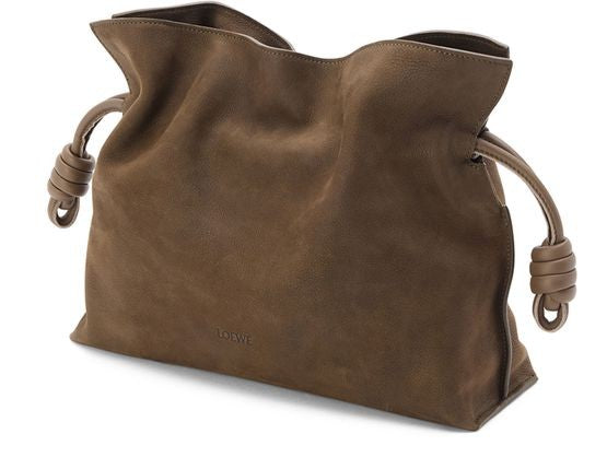 LOEWE Medium Flamenco clutch in grained nubuck - Image 3