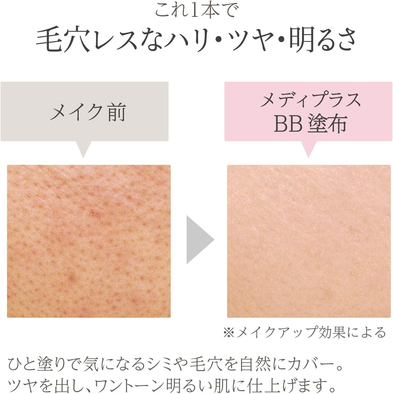 Mediplus BB 0.6 oz (17 g) (2 Months Supply) | SPF47 PA++++ Makeup Base, Glossy Skin, UV Protection, Sunscreen, Moisturizing, Foundation