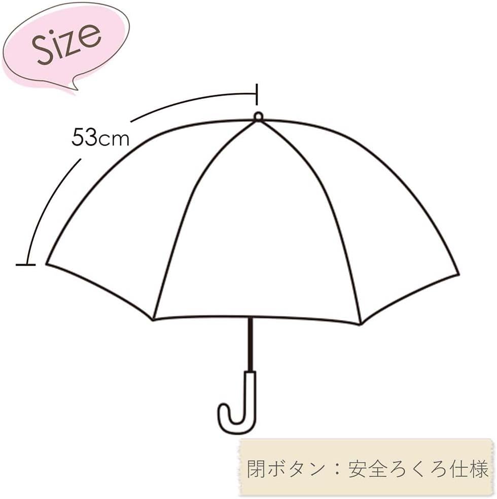 J's Planning Folding Umbrella with 53cm Main Rib, blue, 53 cm